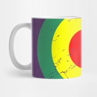 DISTRESSED ROUNDEL - Red Yellow Green Mug